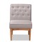 Baxton Studio Riordan Mid-Century Modern Grey Fabric and Walnut Brown Finished Wood Dining Chair 186-11356-Zoro - alternate 8
